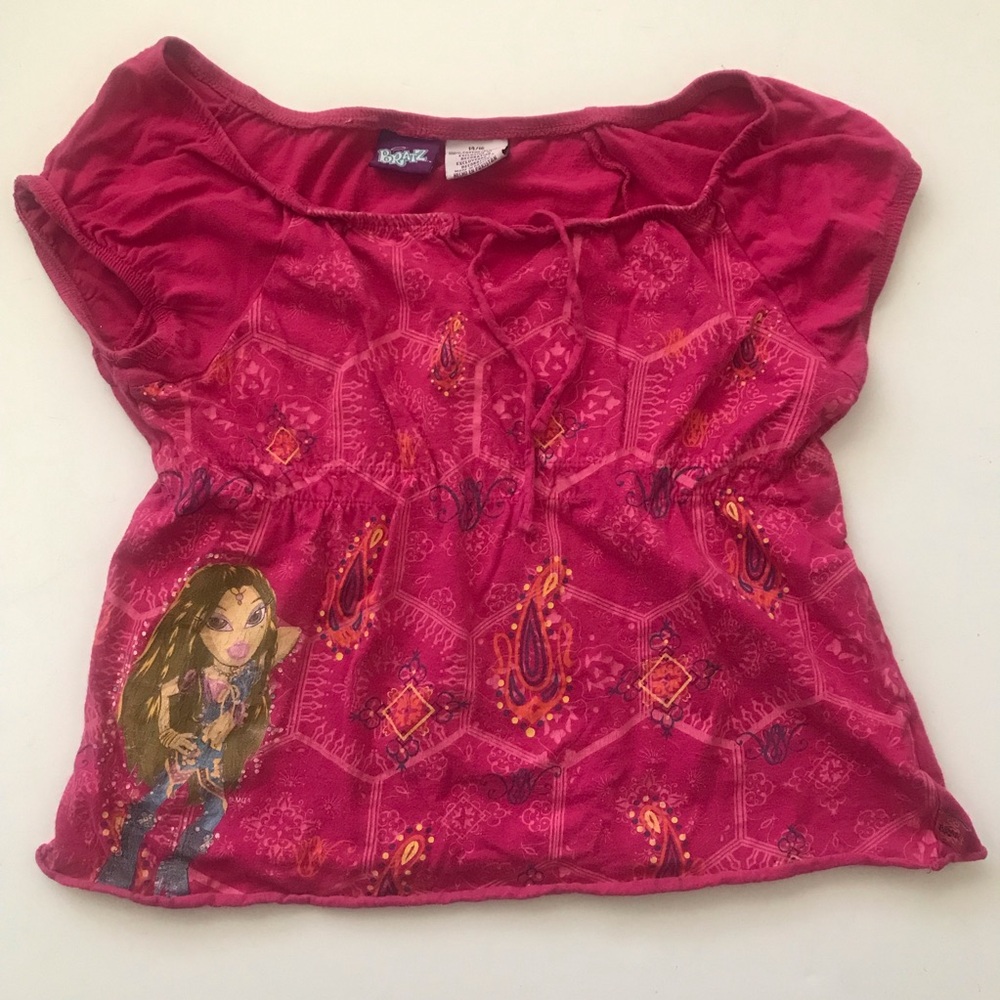 Bratz Girls' Pink Short Sleeve Graphic Top